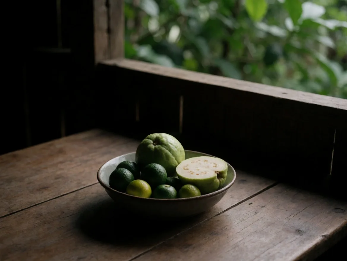 Vitamin C-rich fruits on dark surface